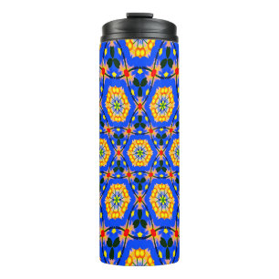 Aesthetic Floral Pattern Thermal Tumbler