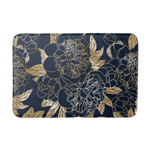Aesthetic Floral seamless pattern Bath Mat