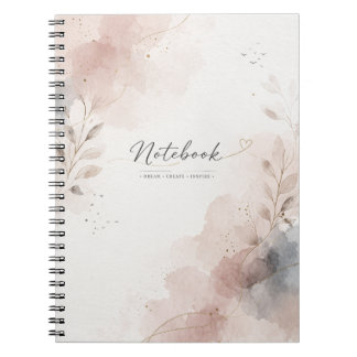 Aesthetic Floral Spiral Photo Notebook