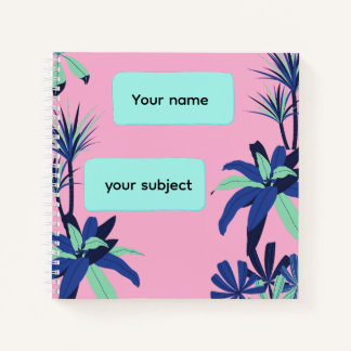 Aesthetic Floral Subject Personalized notebook