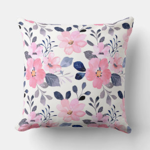 Aesthetic Floral Throw Pillow