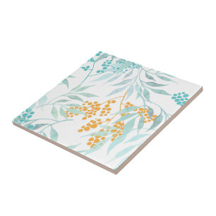 Aesthetic floral tile