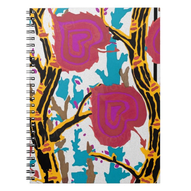 Aesthetic flower pattern  notebook (Front)