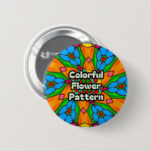 Aesthetic Flowers Pattern 2 Inch Round Button