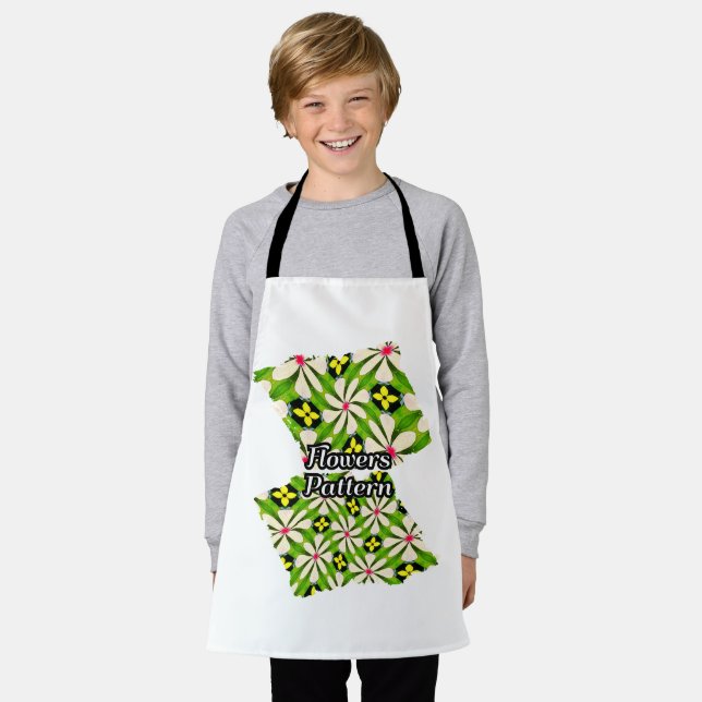 Aesthetic Flowers Pattern Apron (Worn)