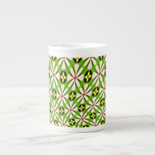 Aesthetic Flowers Pattern Bone China Mug