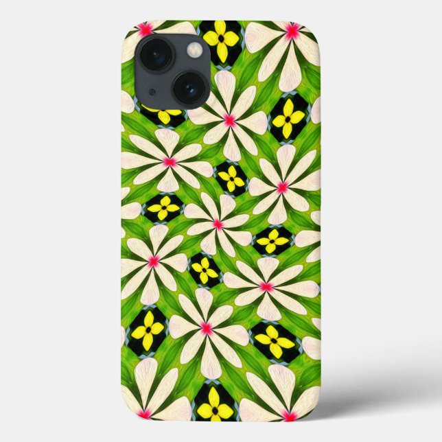 Aesthetic Flowers Pattern Case-Mate iPhone Case (Back)