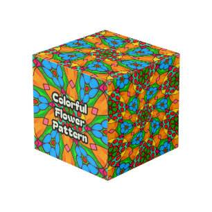 Aesthetic Flowers Pattern Cube