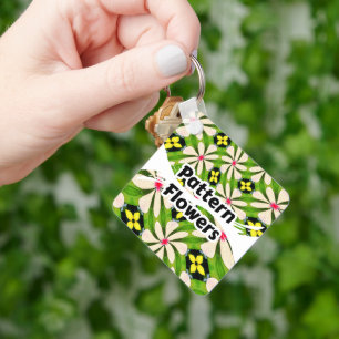 Aesthetic Flowers Pattern Keychain
