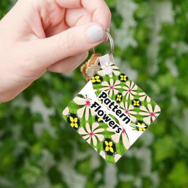 Aesthetic Flowers Pattern Keychain (Hand)