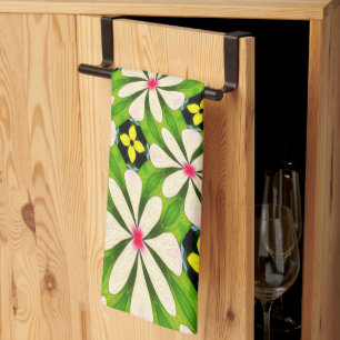 Aesthetic Flowers Pattern Kitchen Towel