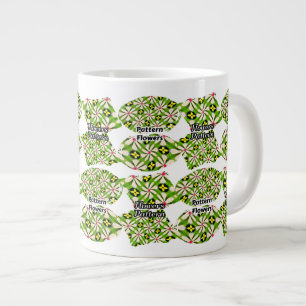 Aesthetic Flowers Pattern Large Coffee Mug