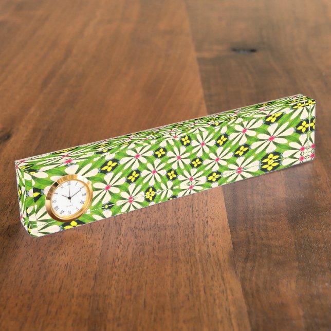Aesthetic Flowers Pattern Nameplate (Side)
