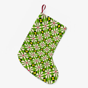 Aesthetic Flowers Pattern Small Christmas Stocking