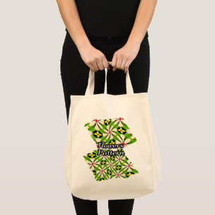 Aesthetic Flowers Pattern Tote Bag
