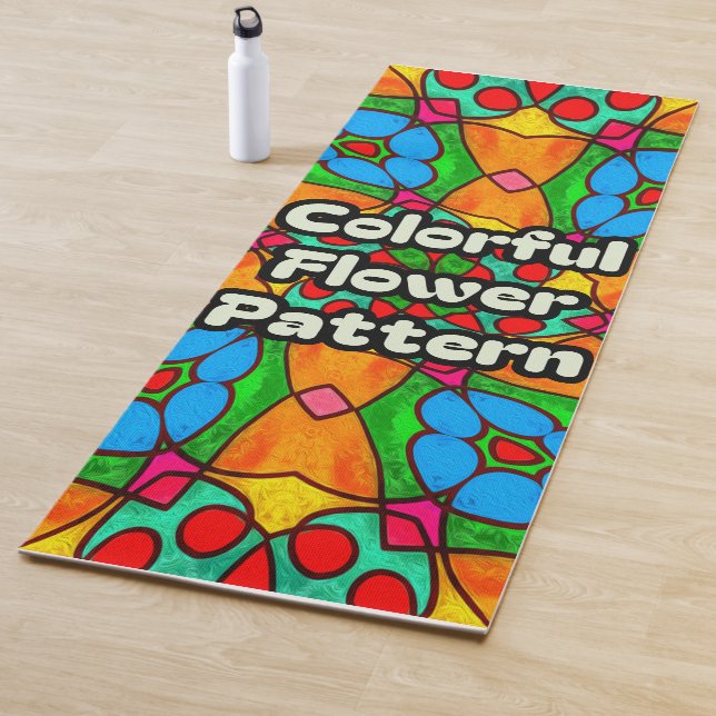 Aesthetic Flowers Pattern Yoga Mat (In Situ)