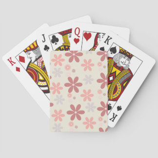 aesthetic flowers playing cards