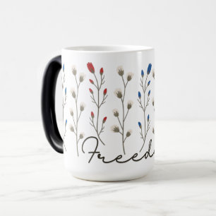 Aesthetic Freedom Wildflowers Patriotic Magic Mug