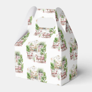 Aesthetic French Cafe, Vintage, Favor Box