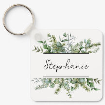 Aesthetic Fresh Greenery Personalize Name