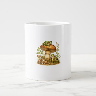 Aesthetic Frog Mushroom Cottagecore Goblincore Large Coffee Mug