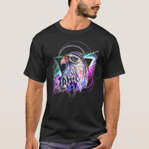 Aesthetic Galaxy Mullet Eagle 4th of July T-Shirt
