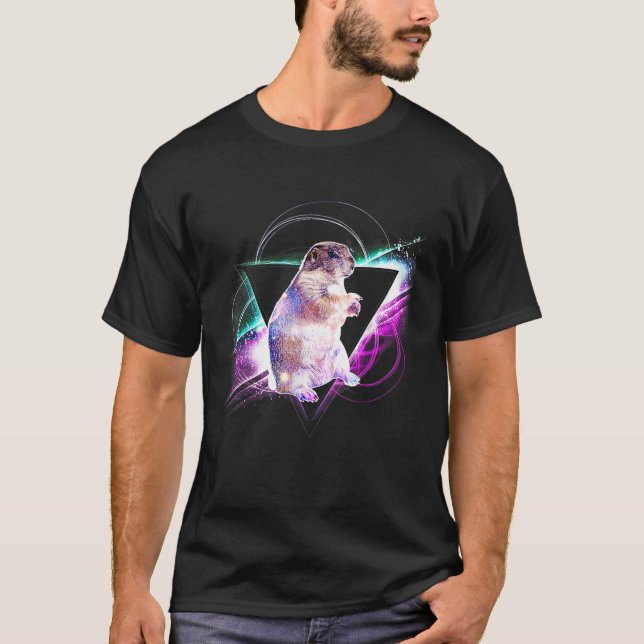 Aesthetic Galaxy Prairie Dog T Shirt (Front)