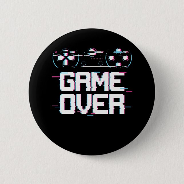Aesthetic Gaming Vaporwave Controller Gamer 2 Inch Round Button (Front)