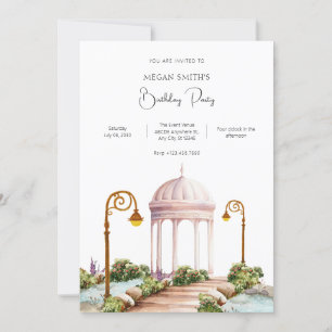 Aesthetic garden birthday invitation