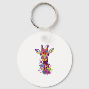 Aesthetic Giraffe Graphic Cute Giraffe Women Girls Keychain