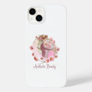 Aesthetic Girl iPhone 14 Case   Black & White Fash