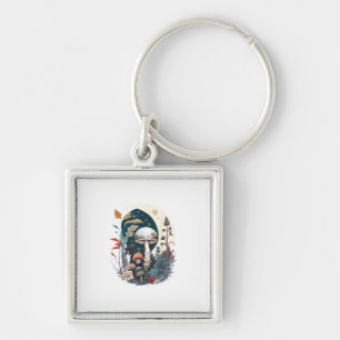Aesthetic Goblincore And Cottagecore Mushroom Bota Keychain