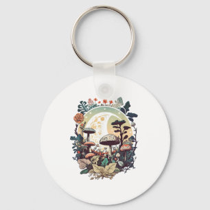 Aesthetic Goblincore And Cottagecore Mushroom Calm Keychain