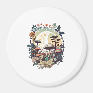 Aesthetic Goblincore And Cottagecore Mushroom Calm Magnet