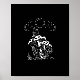 Aesthetic Goblincore And Cottagecore Mushroom Cozy Poster