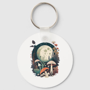 Aesthetic Goblincore And Cottagecore Mushroom Crea Keychain