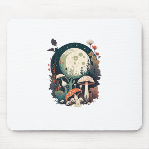 Aesthetic Goblincore And Cottagecore Mushroom Crea Mouse Pad