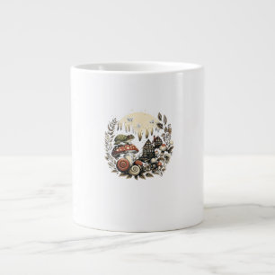 Aesthetic Goblincore And Cottagecore Mushroom Drea Large Coffee Mug