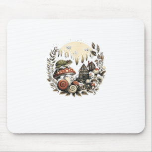 Aesthetic Goblincore And Cottagecore Mushroom Drea Mouse Pad