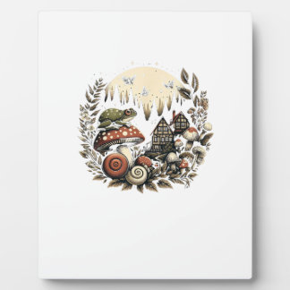 Aesthetic Goblincore And Cottagecore Mushroom Drea Plaque