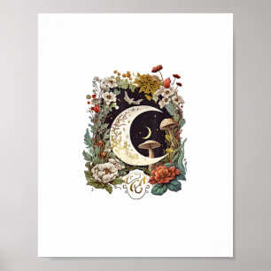 Aesthetic Goblincore And Cottagecore Mushroom Drea Poster