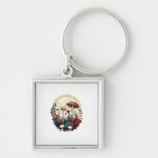 Aesthetic Goblincore And Cottagecore Mushroom Fore Keychain