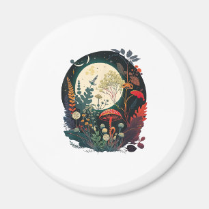 Aesthetic Goblincore And Cottagecore Mushroom Funn Magnet