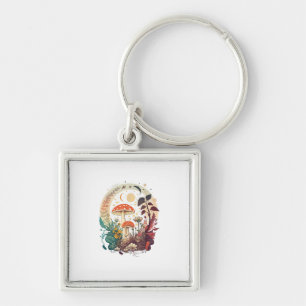 Aesthetic Goblincore And Cottagecore Mushroom Meme Keychain
