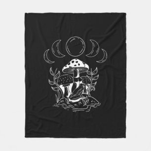 Aesthetic Goblincore And Cottagecore Mushroom Mini Fleece Blanket