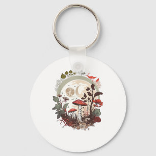 Aesthetic Goblincore And Cottagecore Mushroom Sere Keychain