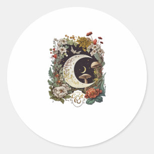 Aesthetic Goblincore And Cottagecore Mushroom Soft Classic Round Sticker