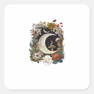 Aesthetic Goblincore And Cottagecore Mushroom Soft Square Sticker