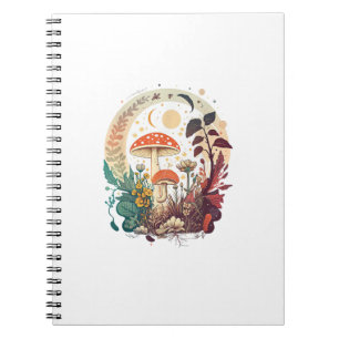 Aesthetic Goblincore And Cottagecore Mushroom Tren Notebook
