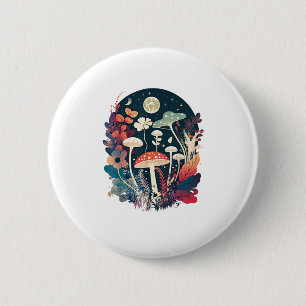 Aesthetic Goblincore And Cottagecore Mushroom Whim 2 Inch Round Button